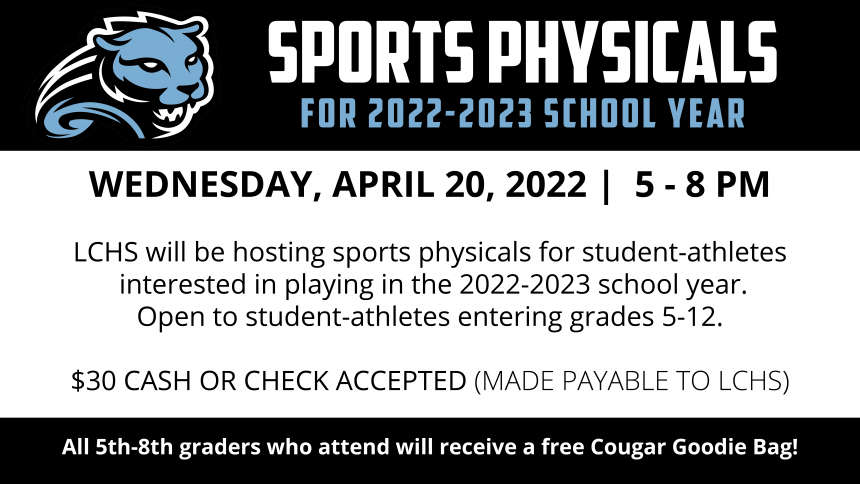 Sports Physicals for the 2022-23 School Year